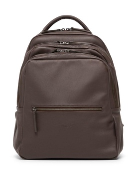 Triparto leather backpack