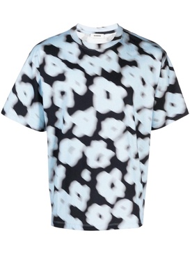 Blurry Flowers-print T-shirt