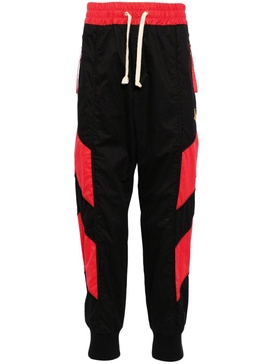 Orb-embroidery cotton track pants