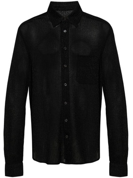 lamé-effect knitted shirt