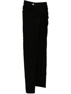 Black Asymmetric Maxi Skirt