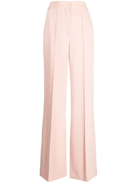 pleat-detail straight-leg trousers