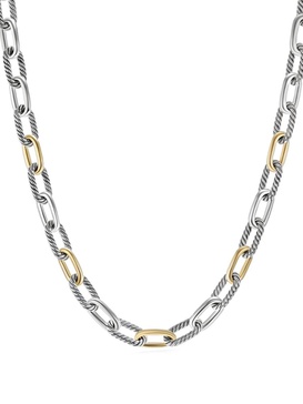 18kt yellow gold and silver Madison 11mm chain bracelet