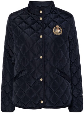 logo-patch quilted jacket