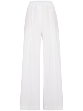 wide-leg cotton trousers