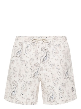 paisley-print swim shorts