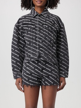 Asymmetric-Hem Logo Print Jacket