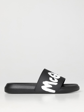 Graffiti Alexander McQueen sliders in rubber