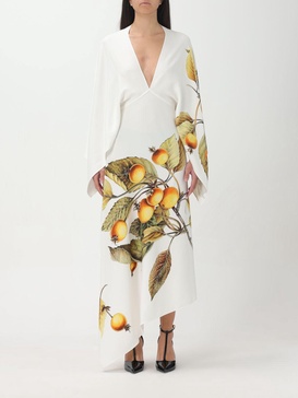 Salvatore Ferragamo Asymmetrical Dress With Botanical Print