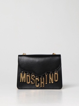 Moschino Couture leather crossbody bag with charmes