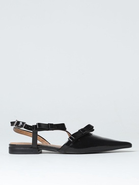 Ganni patent leather ballerinas with bows