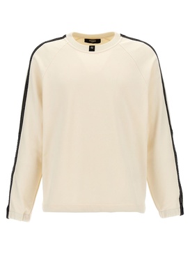 Mesh Insert Sweatshirt White/Black