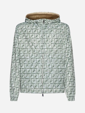 FF-print reversible hooded jacket