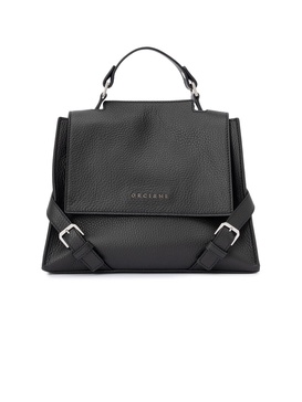 Sveva Small Sense Bag In Black Leather