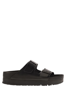 Birkenstock Arizona Platform Slipper With Leather Buckles