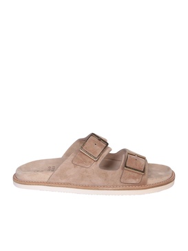 Double-buckle Beige Sandal