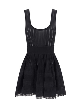 ALAIA Pink & Purple Viscose Skater Dress for Women