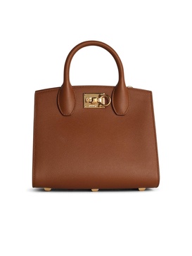 Salvatore Ferragamo 'Box' Mini Bag In Brown Leather Woman