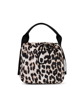 Ganni Leo' Bucket Bag In Recycled Polyester Multicor