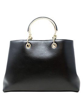 Jimmy Choo Black Leather Bon Bon Tote M Bag