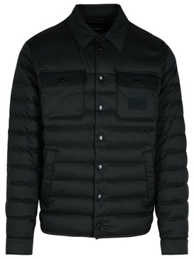 DOLCE & GABBANA Logo-Patch Puffer Jacket for Men - Stylish Outerwear