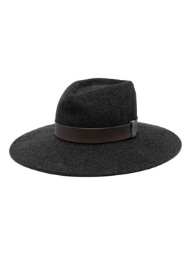 Charcoal Grey Wool Felted Fedora Hat