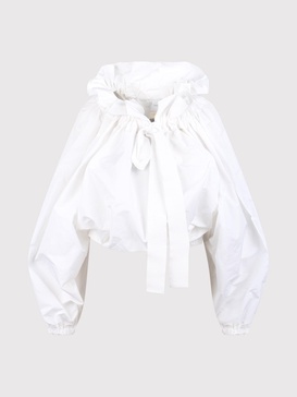 Patou Ruffled High-neck Blouse