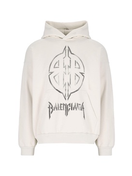 "metal Bb Stencil" Logo Hoodie