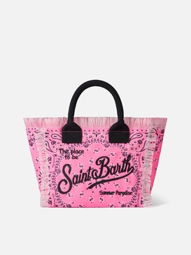 Colette Fluo Pink Handbag With Bandanna Print