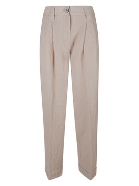 Pleat Detail Plain Trousers