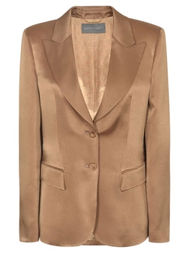 Alberta Ferretti Single-Breasted Satin Blazer