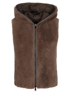 Brunello Cucinelli Reversible Zip-Up Hooded Gilet