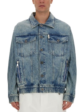 Balmain 70s Buttoned Long-Sleeve Denim Jacket