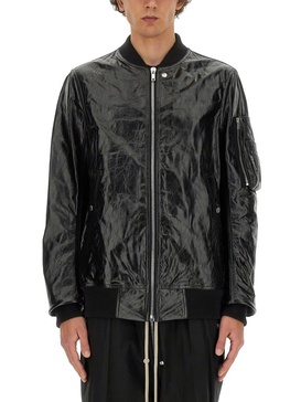 Rick Owens Leather Bomber Jacket