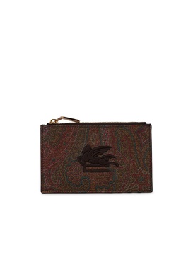 Etro 'Arnica' Large Brown Leather Card Holder Woman