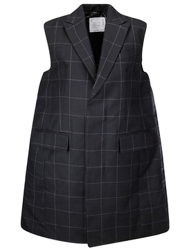 Windowpane Padded Vest