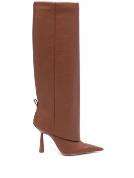 Brown Faux Leather Ros Boots