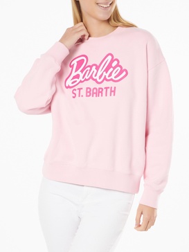 Woman Fleece Sweatshirt With Barbie St. Barth Print | Barbie Special Edition