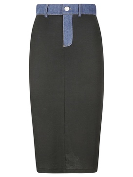 Second Skin Rib Denim Skirt