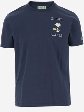 Mc2 Saint Barth Cotton T Shirt With Snoopy