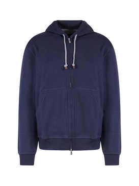 Brunello Cucinelli Zipped Drawstring Hoodie