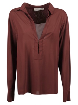 V-neck Long-sleeved Shirt