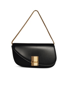 Salvatore Ferragamo 'Fiamma' Black Leather Crossbody Bag Woman