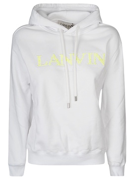 Lanvin Logo Embroidered Drawstring Hoodie