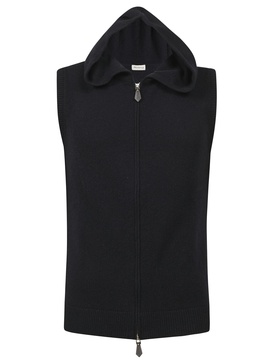 Zip Sleeveless Hoodie