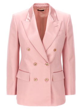 Double-Breasted Blazer Blazer And Suits Pink