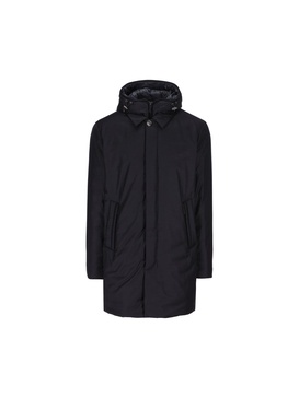 Woolrich Buttoned Hooded Coat