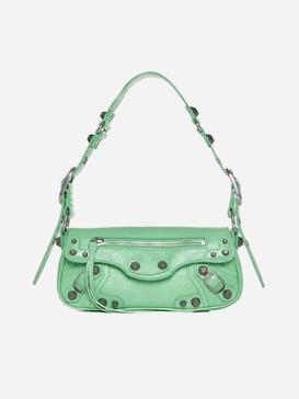 Light green leather Le Cagole Sling XS shoulder bag