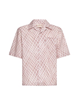 Marni Short Sleeved Checked Buttoned Shirt