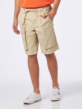 Man Beige Bermuda With Side Pockets